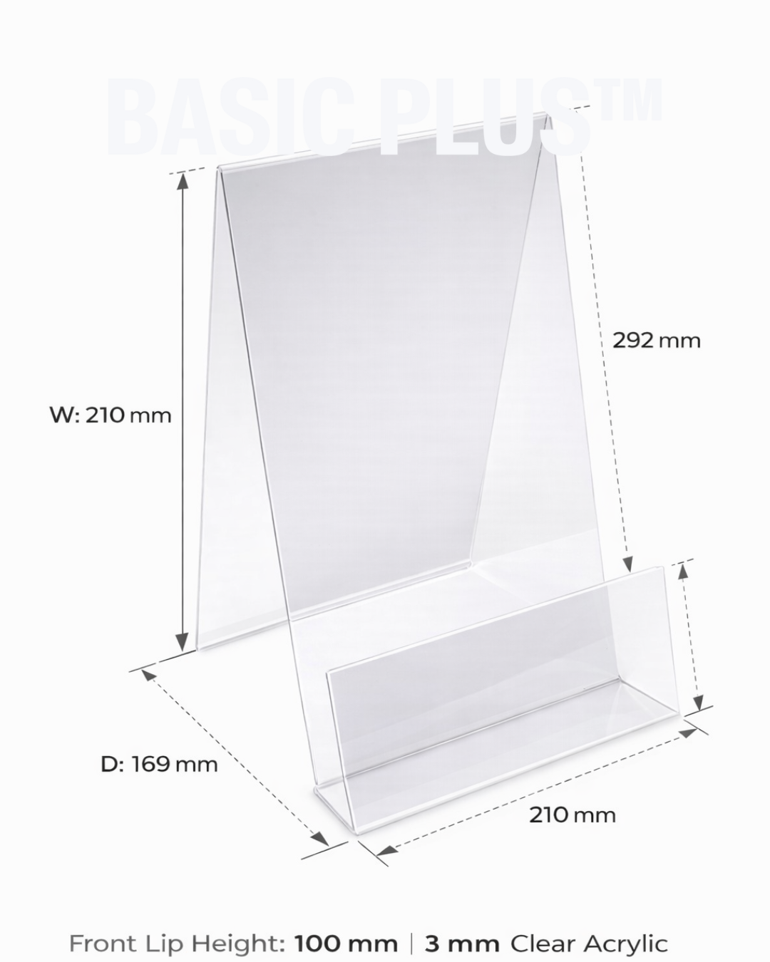 Acrylic Display Stand with Front Lip