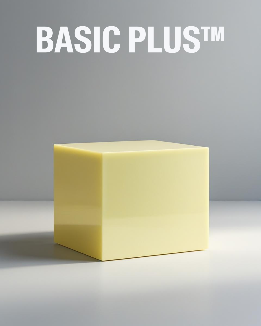 Soft Lemon Yellow Acrylic Display Plinth