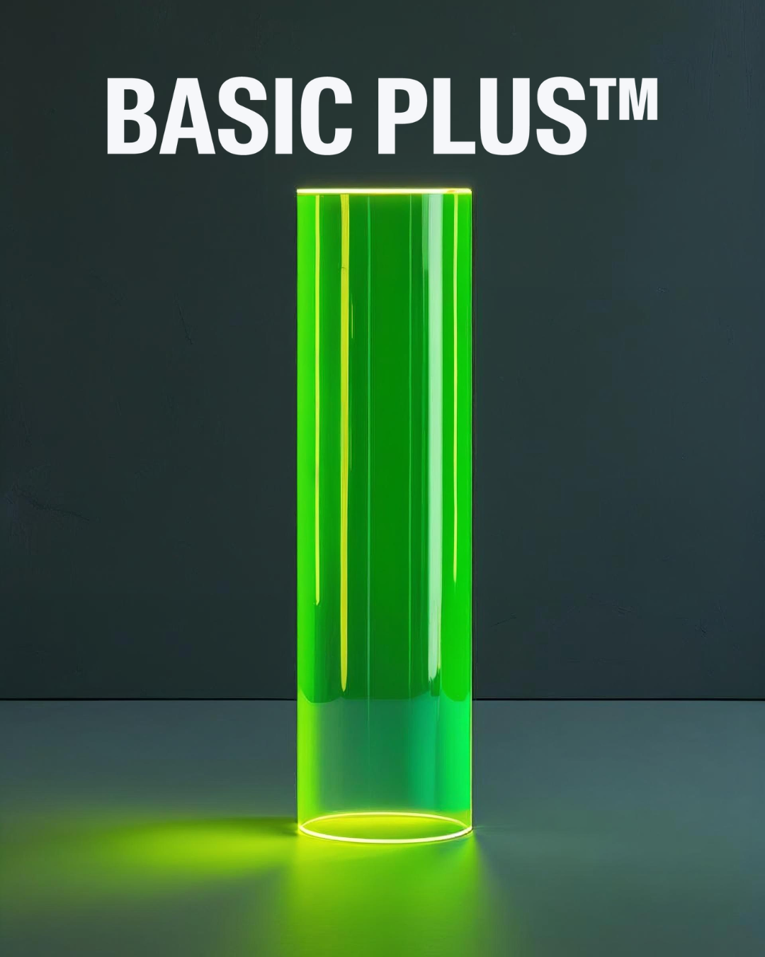 Fluorescent Green Round Acrylic Plinth