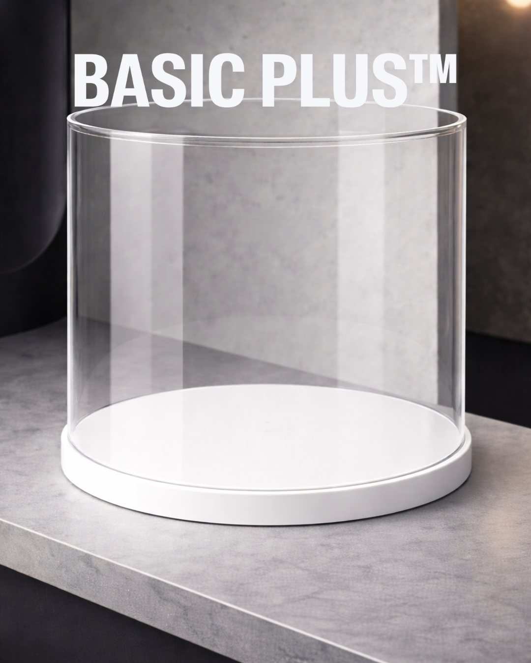Clear Round Acrylic Display with Base