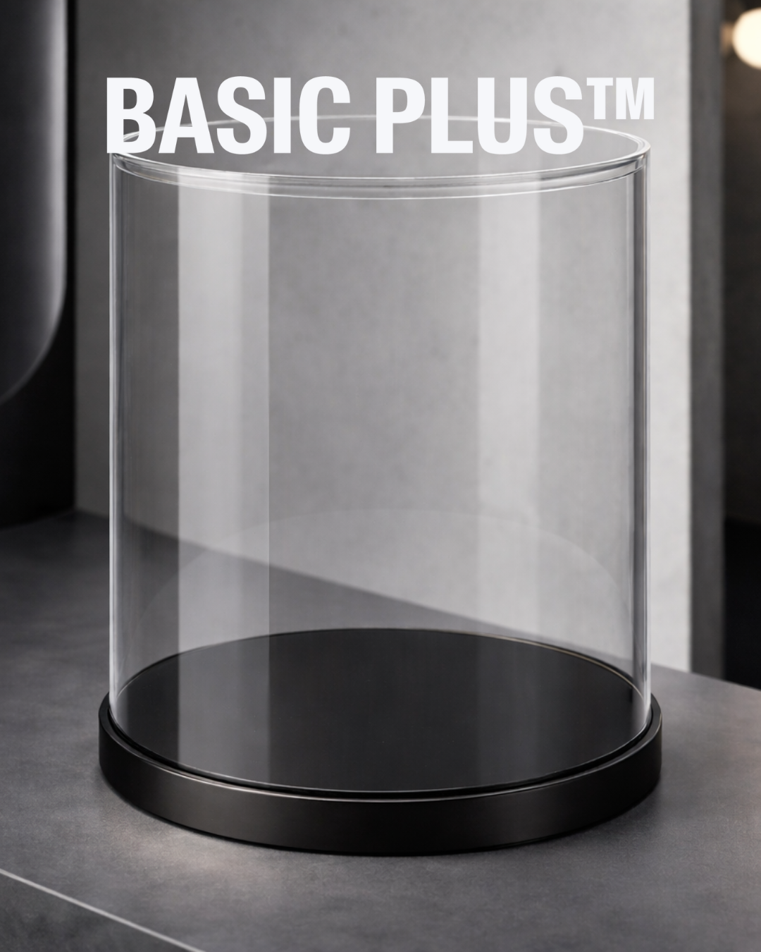 Clear Round Acrylic Display with Base
