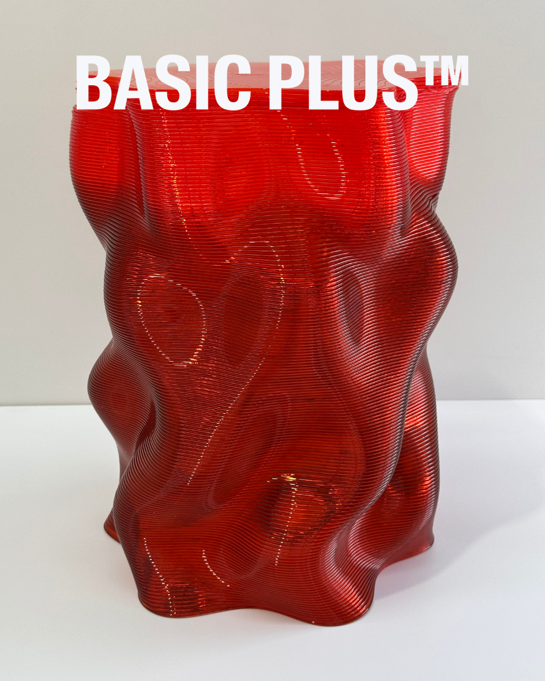 Translucent Red H Stool