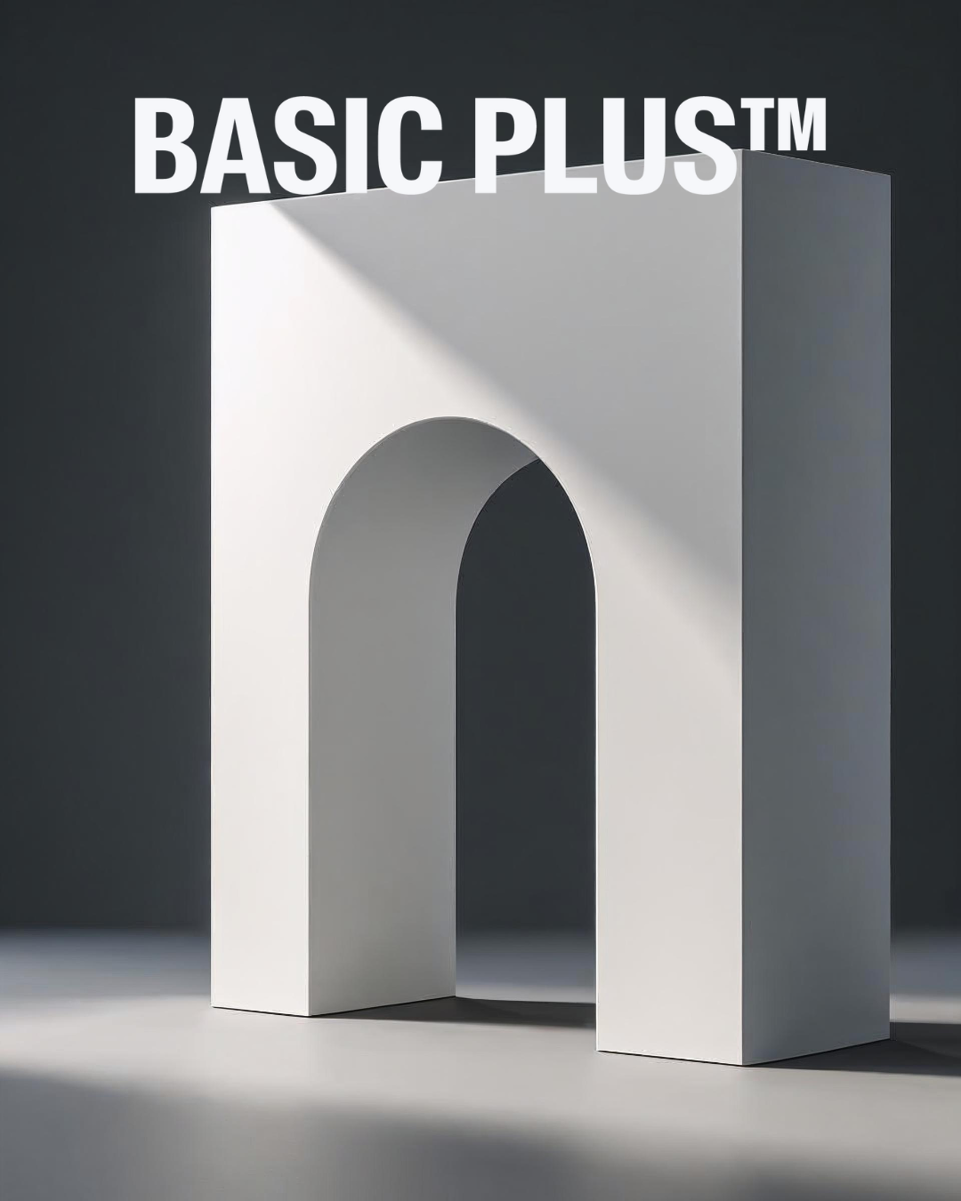 White Visual Merchandising Arched Block