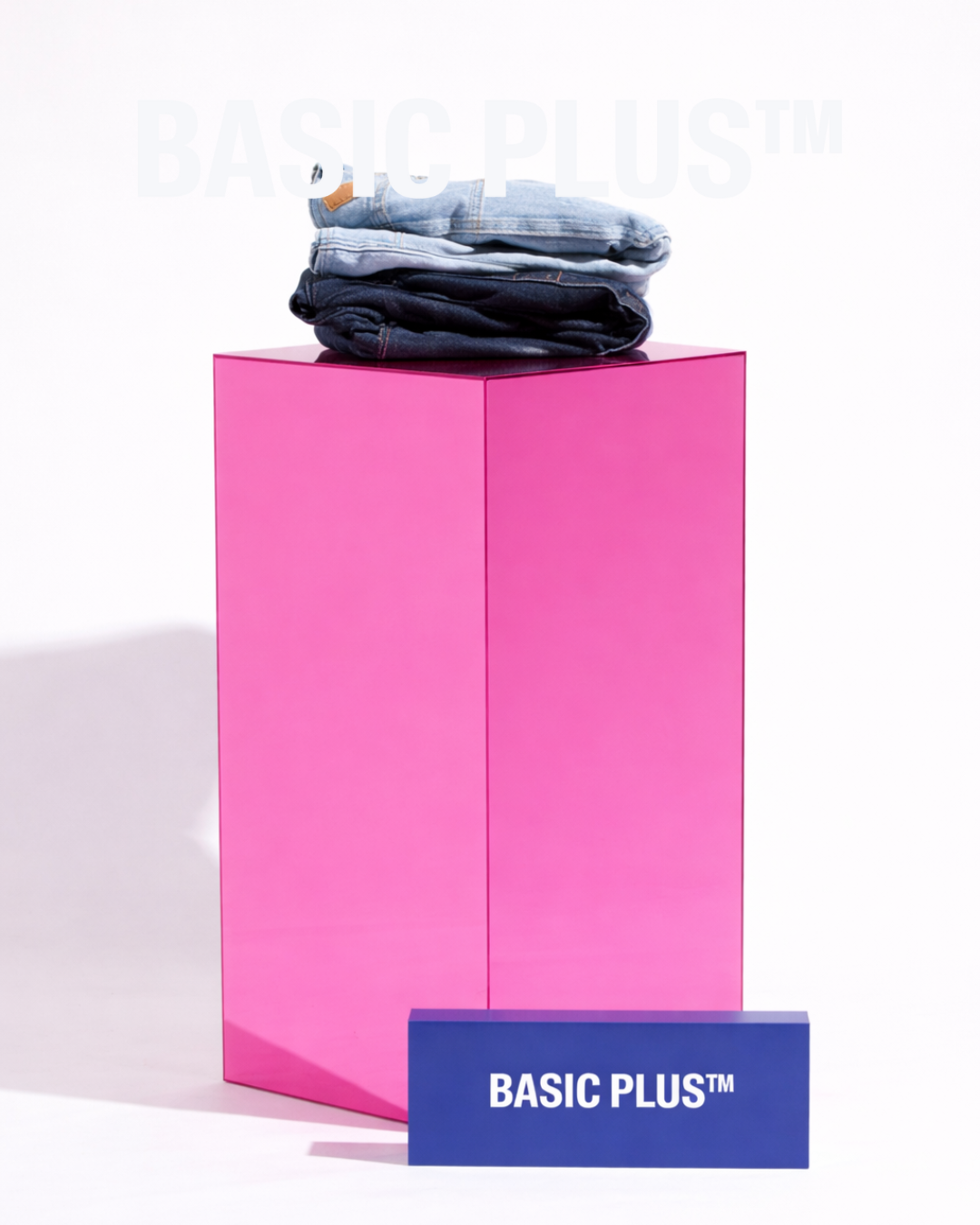 Pink Mirror Acrylic Display Plinth