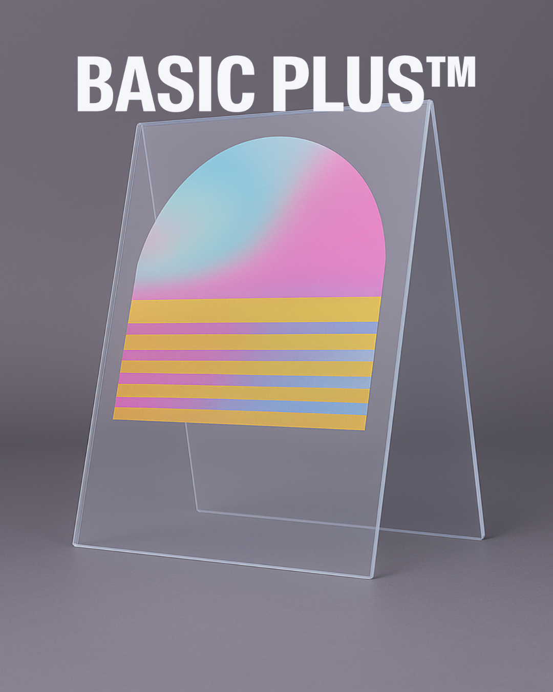 Transparent Polycarbonate Folded A-Frame Sign