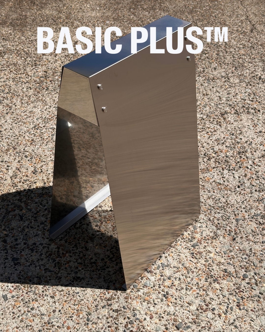 Brushed Stainless Steel A-Frame Sidewalk Sign with Flat Top