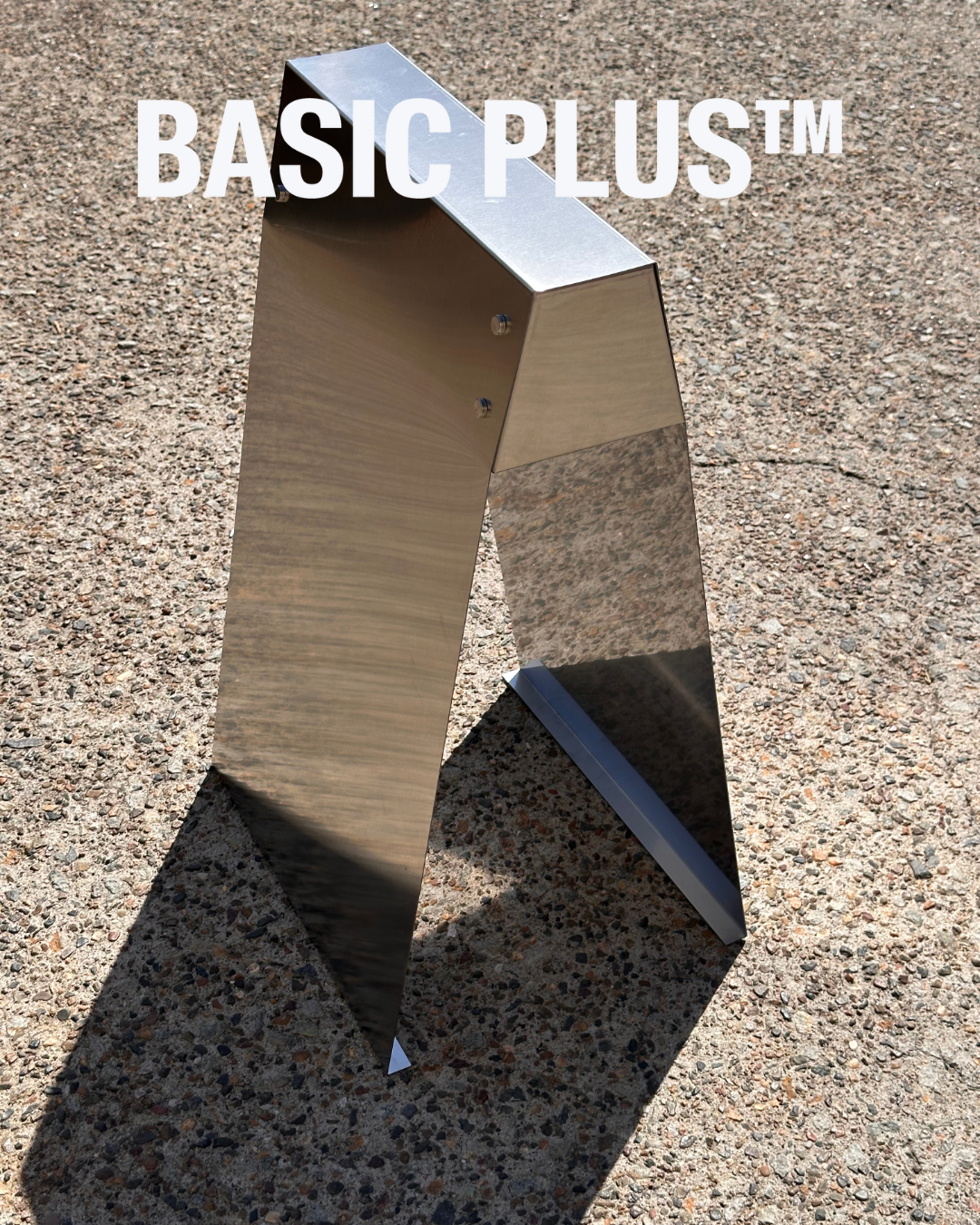 Brushed Stainless Steel A-Frame Sidewalk Sign with Flat Top