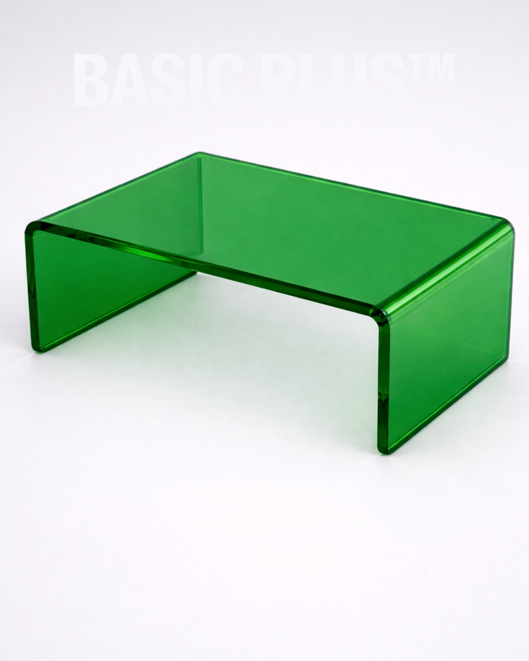 Green Tag Riser Transparent Green Acrylic Display Riser – Basic Plus