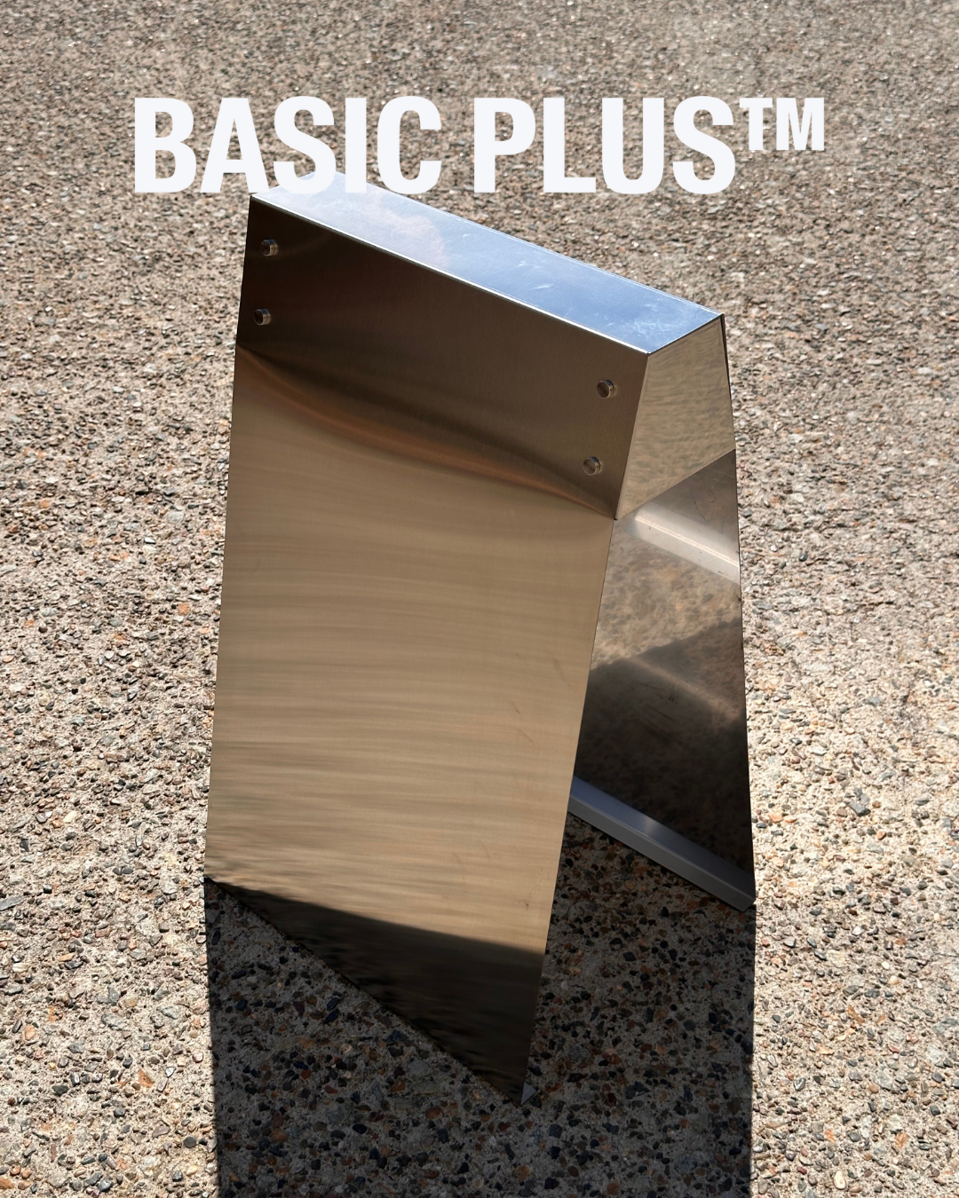 Brushed Stainless Steel A-Frame Sidewalk Sign with Flat Top