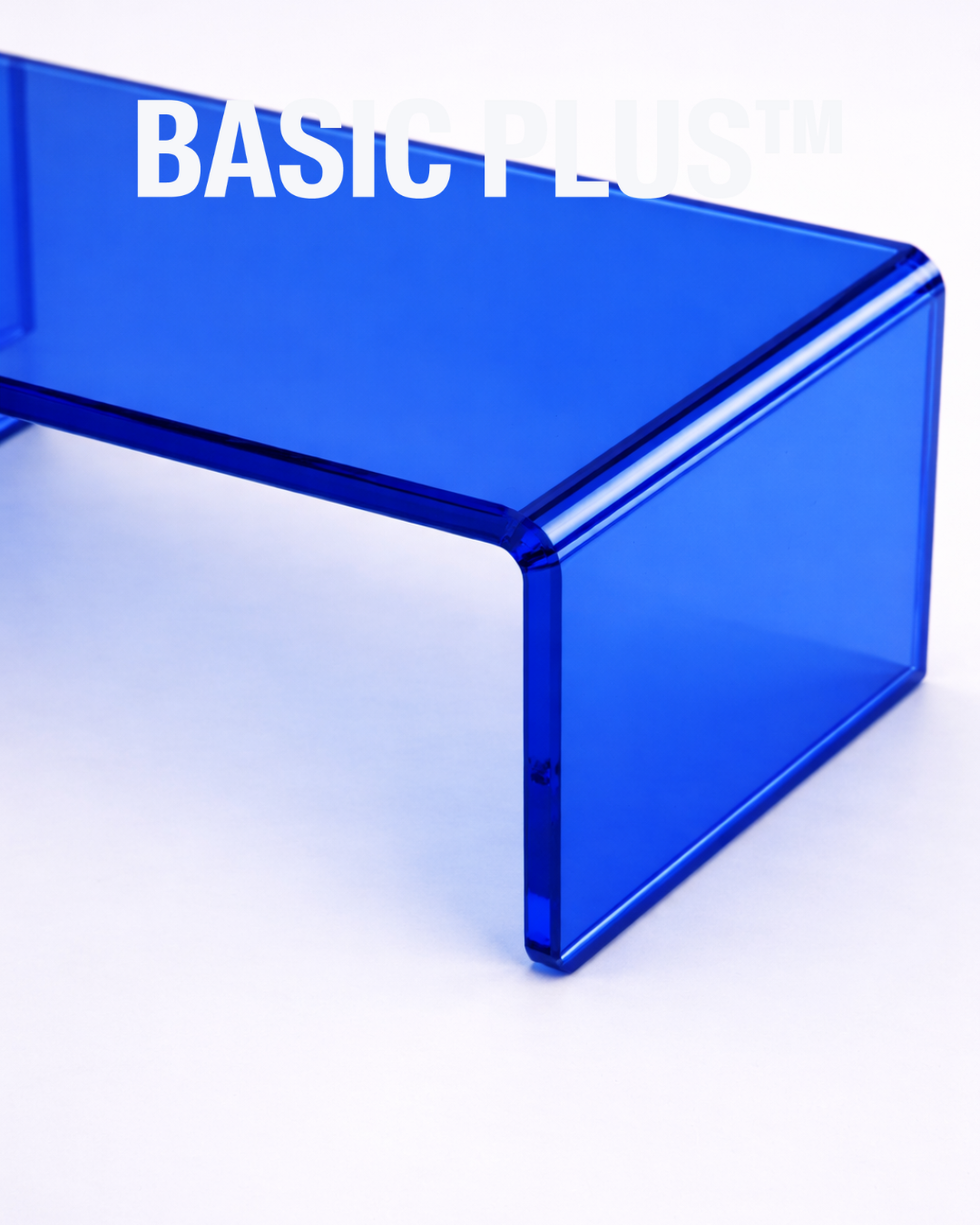 Transparent Blue Acrylic Display Riser