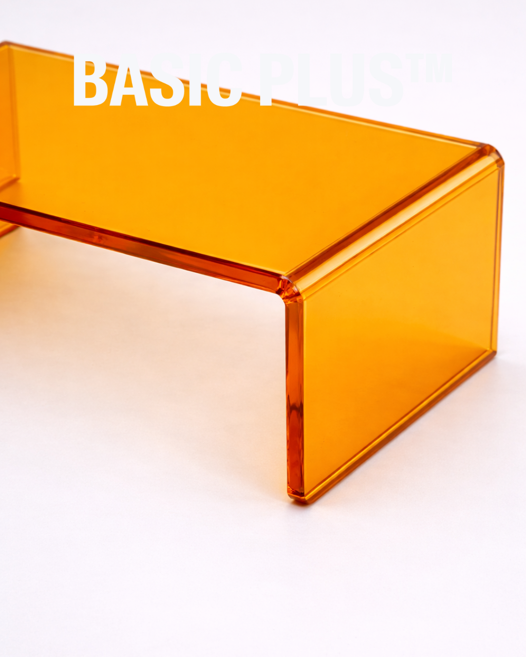 Transparent Amber Acrylic Display Riser