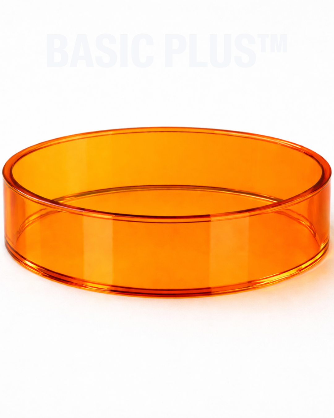 Transparent Orange Acrylic Round Display Riser