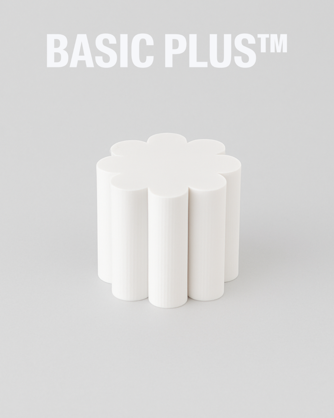 White Floral Shape Block