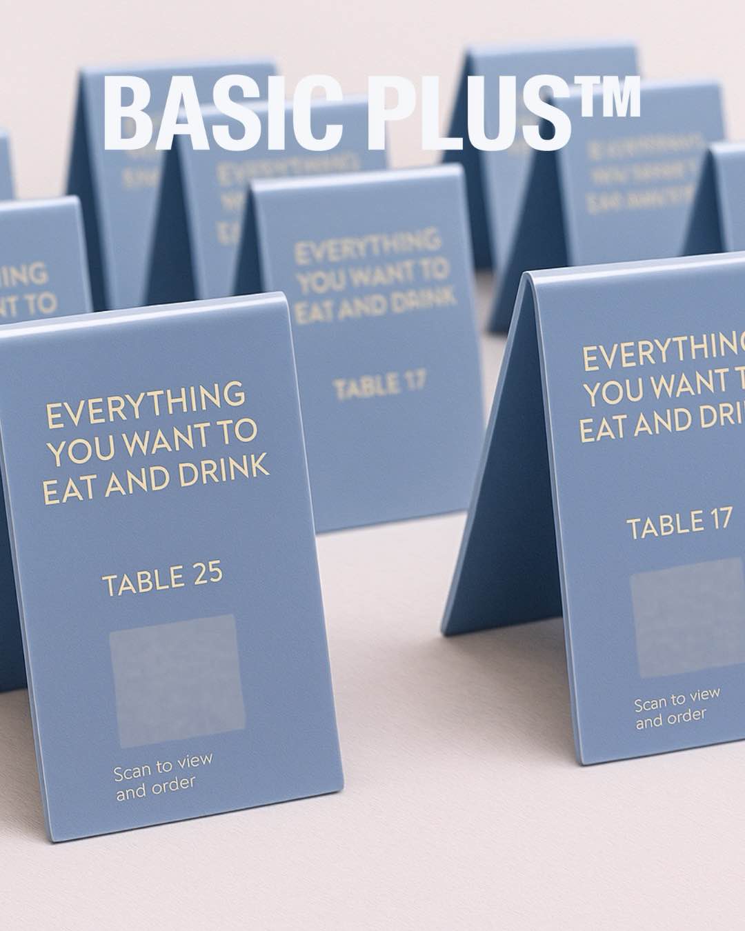 Customizable Acrylic Table Number with QR Code – Basic Plus